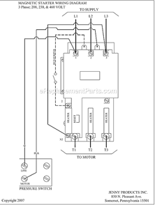 Page B Diagram and Parts List for T20B-120  Jenny Compressor