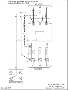 Page B Diagram and Parts List for T20B-240  Jenny Compressor