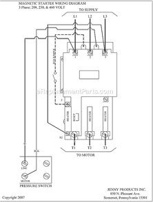Page B Diagram and Parts List for T25B-120  Jenny Compressor