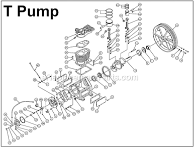 Page A Diagram and Parts List for T Series Jenny Compressor