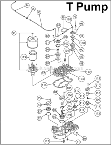 Page C Diagram and Parts List for T Series Jenny Compressor