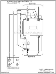Page B Diagram and Parts List for U75B-120V  Jenny Compressor