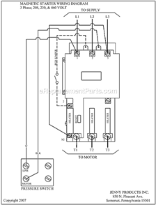 Page C Diagram and Parts List for U75B-120V  Jenny Compressor