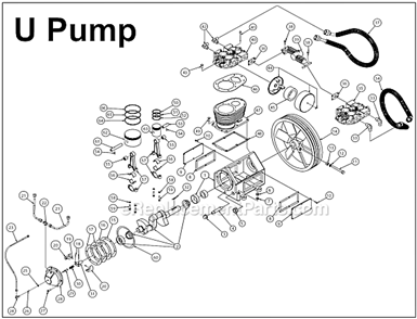 Page A Diagram and Parts List for U Series Jenny Compressor