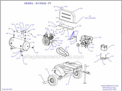 Part Location Diagram of 360-1174 Jenny Hose-Ss