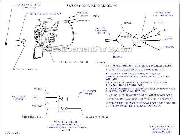 Page B Diagram and Parts List for K15A-15P-CRC-SW3  Jenny Compressor