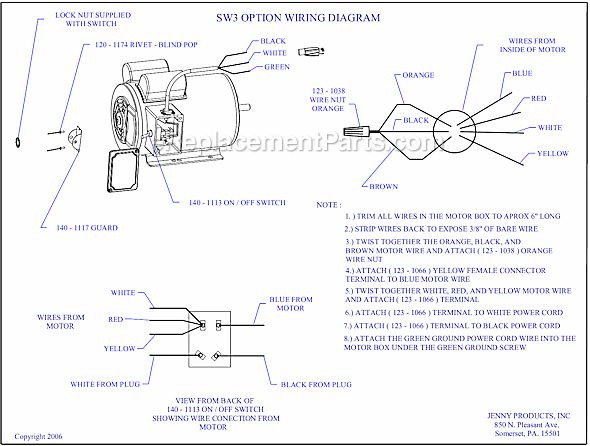 Page B Diagram and Parts List for K15A-30P-CRC-SW3  Jenny Compressor
