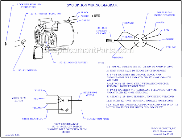 Page B Diagram and Parts List for K15A-8P-CRC-SW3  Jenny Compressor