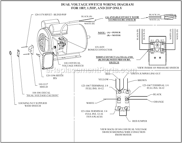 Page B Diagram and Parts List for K1A-15P-CRC-DVS  Jenny Compressor