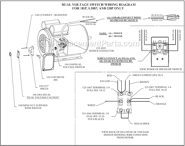 Page B Diagram and Parts List for K1A-17P-CRC-DVS  Jenny Compressor
