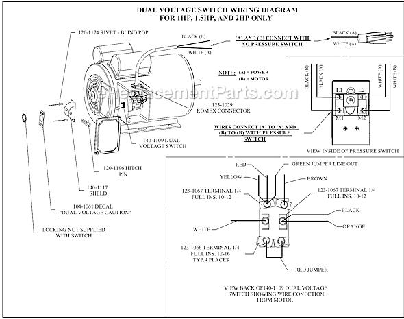Page B Diagram and Parts List for K1A-30P-SSC-DVS  Jenny Compressor