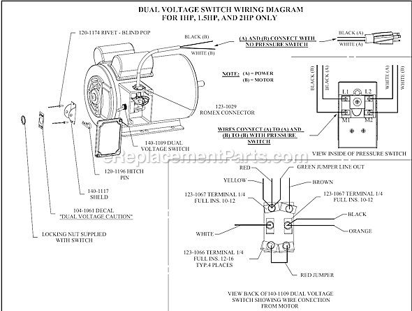 Page B Diagram and Parts List for K1A-8P-CRC-DVS  Jenny Compressor