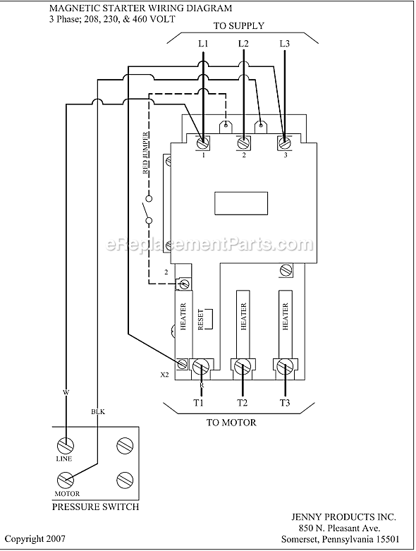 Page B Diagram and Parts List for T20B-120  Jenny Compressor