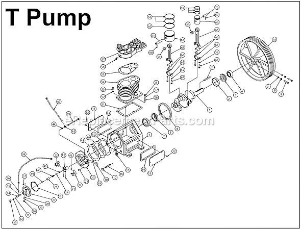 Page A Diagram and Parts List for T Series Jenny Compressor