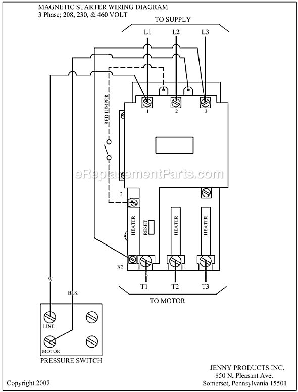 Page C Diagram and Parts List for U75B-120V  Jenny Compressor