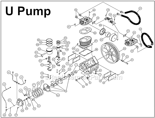 Page A Diagram and Parts List for U Series Jenny Compressor