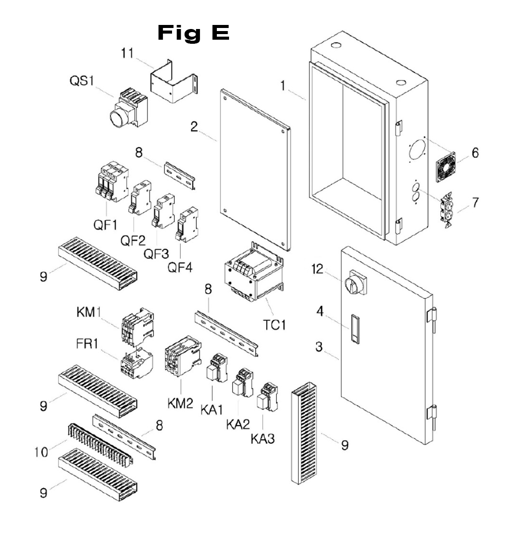 Fig-1 Diagram and Parts List for 698050  Jet Mill