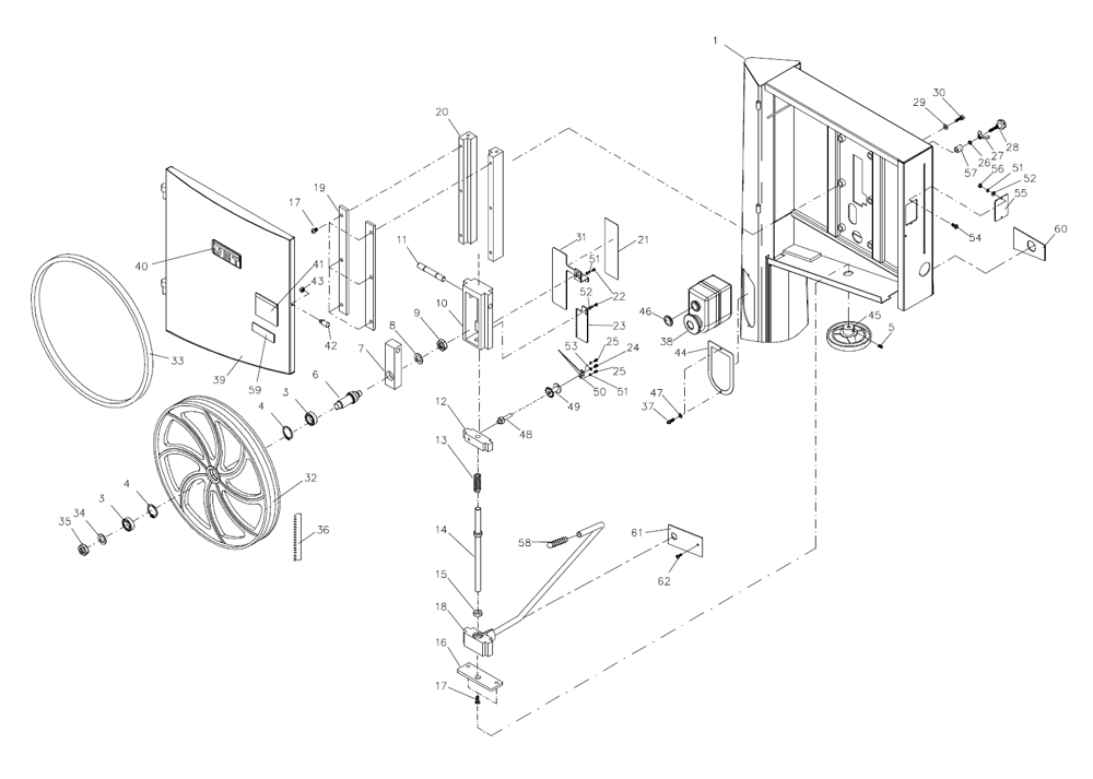 Fig-0 Diagram and Parts List for 708754B  Jet Table Saw