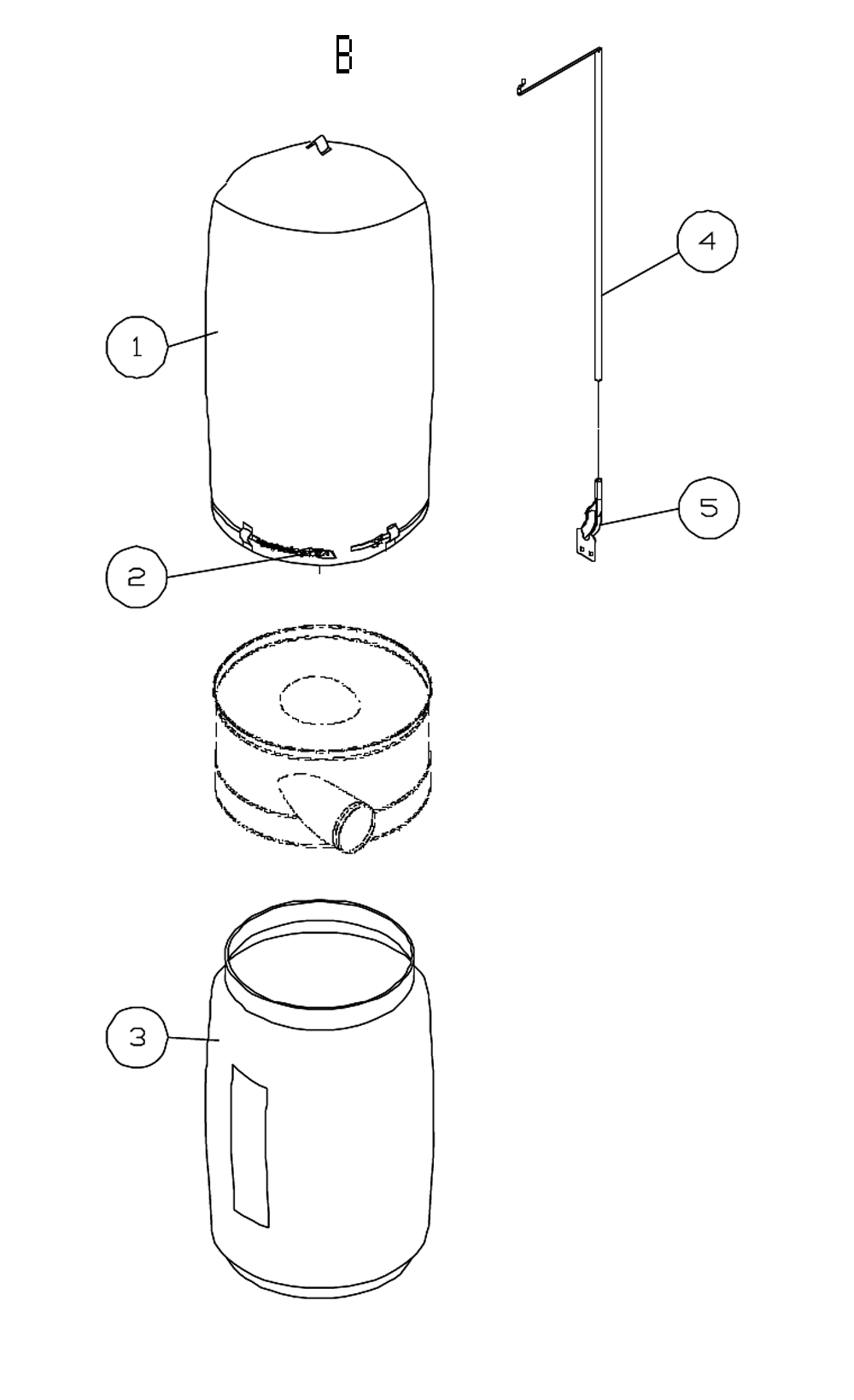 Fig-2 Diagram and Parts List for 708658K  Jet Dust Collector