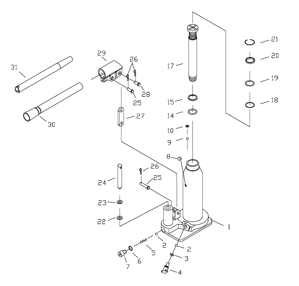 Page 1 Diagram and Parts List for 655551  Jet Jack