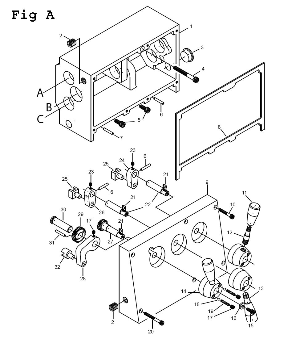 Fig-3 Diagram and Parts List for E-1340VS 892414 Jet Lathe