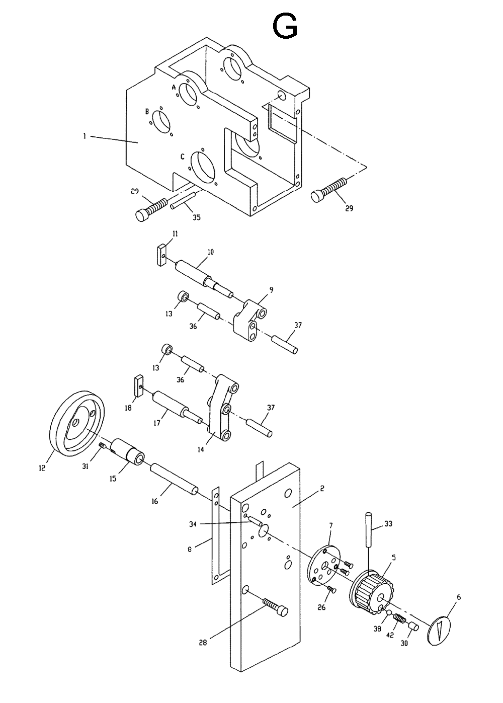 Fig-7 Diagram and Parts List for 321382  Jet Lathe
