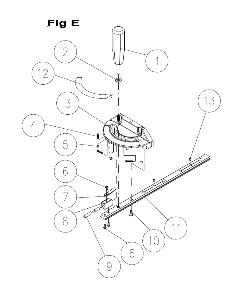 Fig-3 Diagram and Parts List for 725005K  Jet Table Saw