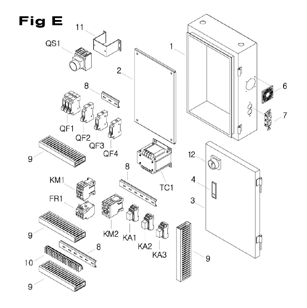 Fig-1 Diagram and Parts List for 690020  Jet Mill
