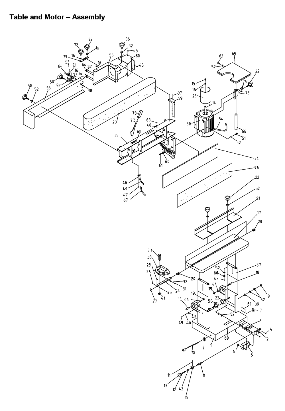 Fig-0 Diagram and Parts List for 708447  Jet Sander Grinder