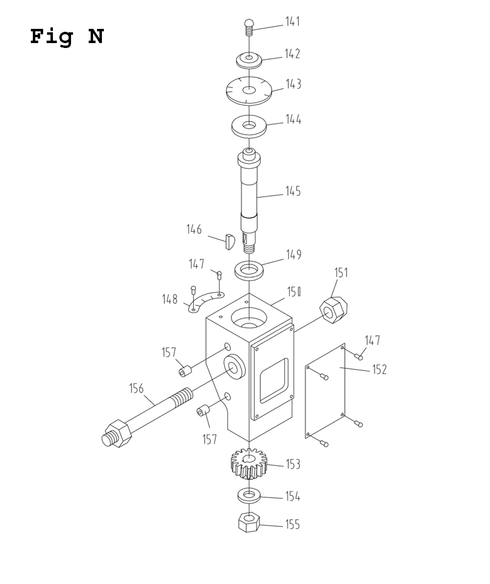 Fig-14 Diagram and Parts List for GH-1640ZX 321439 Jet Lathe