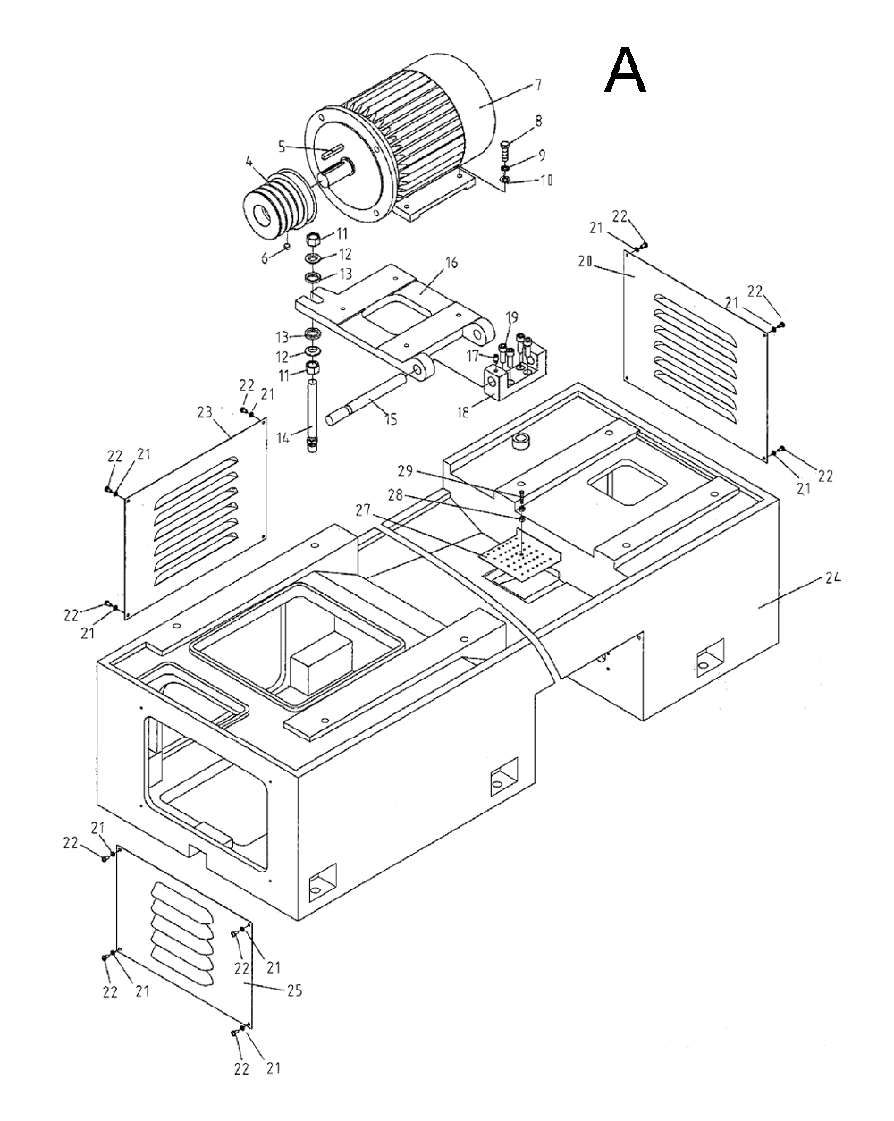 Fig-1 Diagram and Parts List for 321860  Jet Lathe