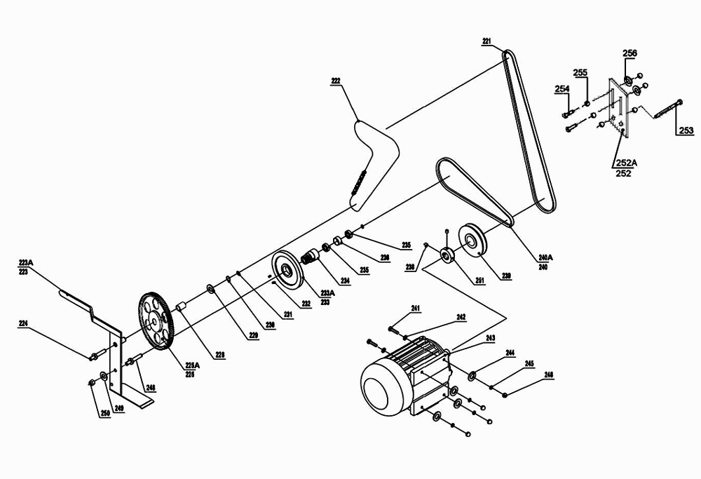 Fig-4 Diagram and Parts List for 708475  Jet Planer Jointer
