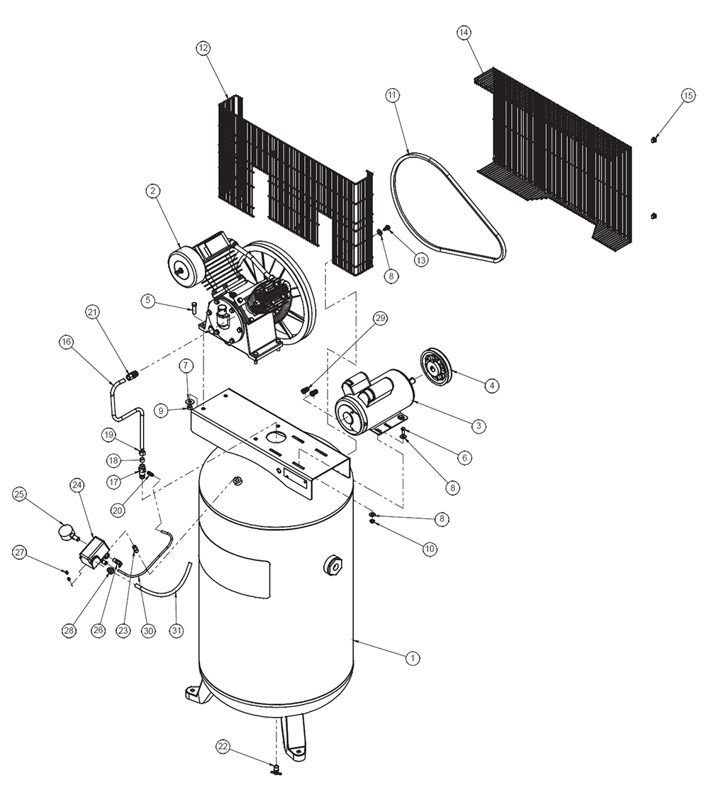 Fig-0 Diagram and Parts List for 506801  Jet Compressor