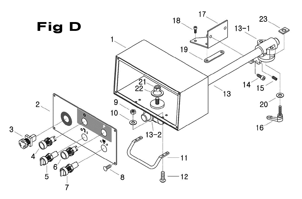 Fig-1 Diagram and Parts List for 698161  Jet Mill