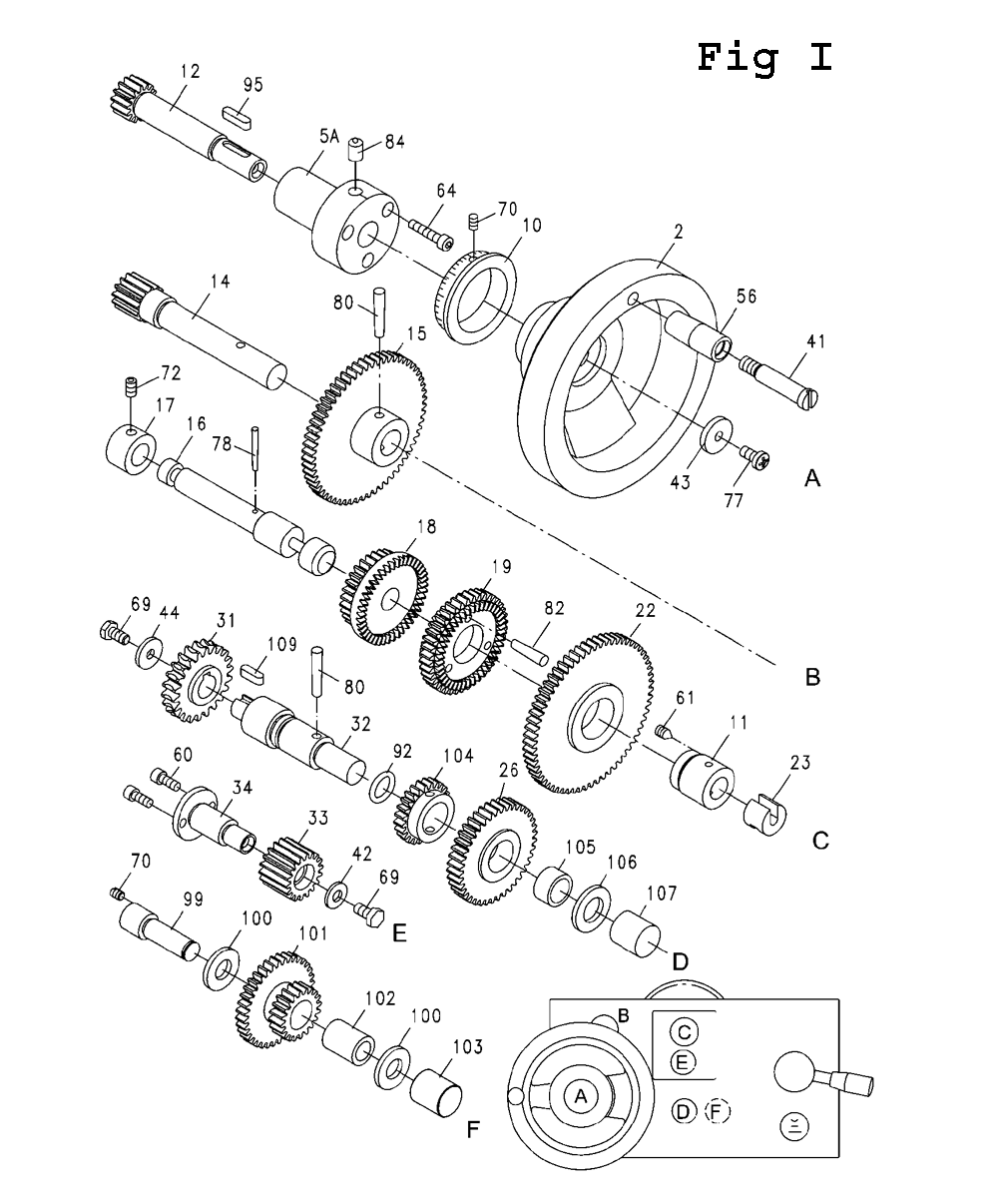 Fig-9 Diagram and Parts List for BDB-1340A 321108 Jet Lathe