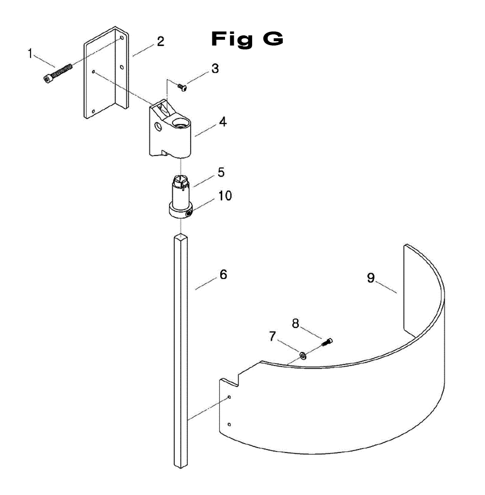 Fig-G Diagram and Parts List for 690602  Jet Mill
