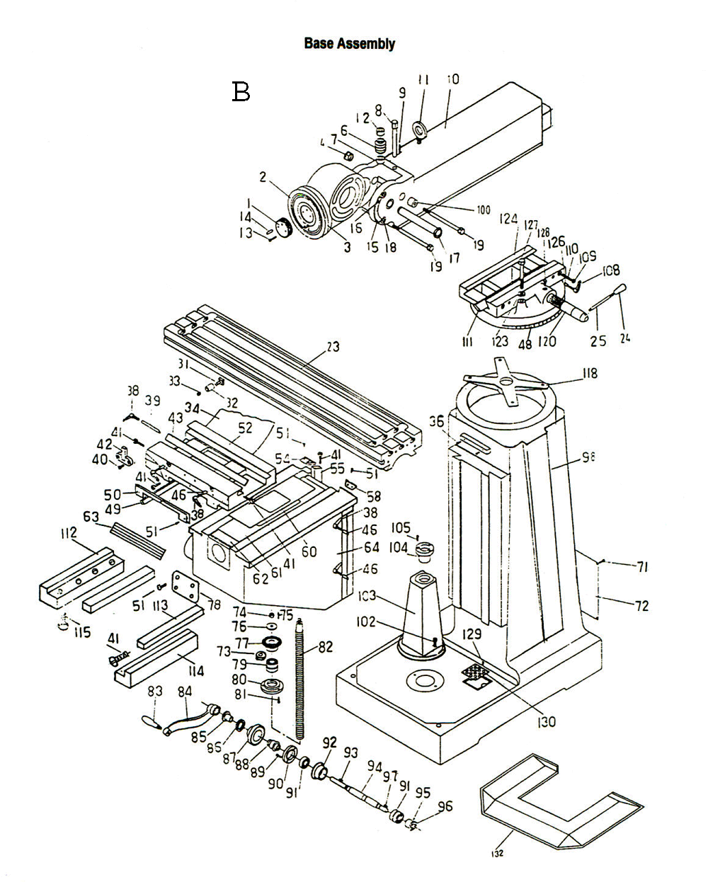 Fig-2 Diagram and Parts List for 690011  Jet Mill