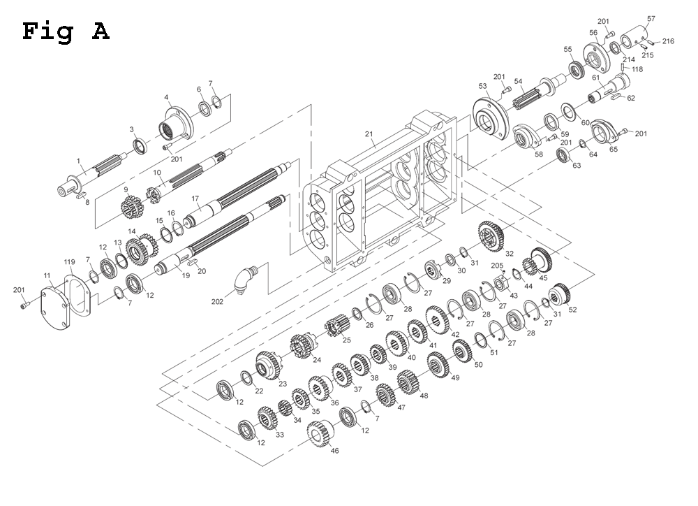Fig-3 Diagram and Parts List for EGH-1740 892509 Jet Lathe