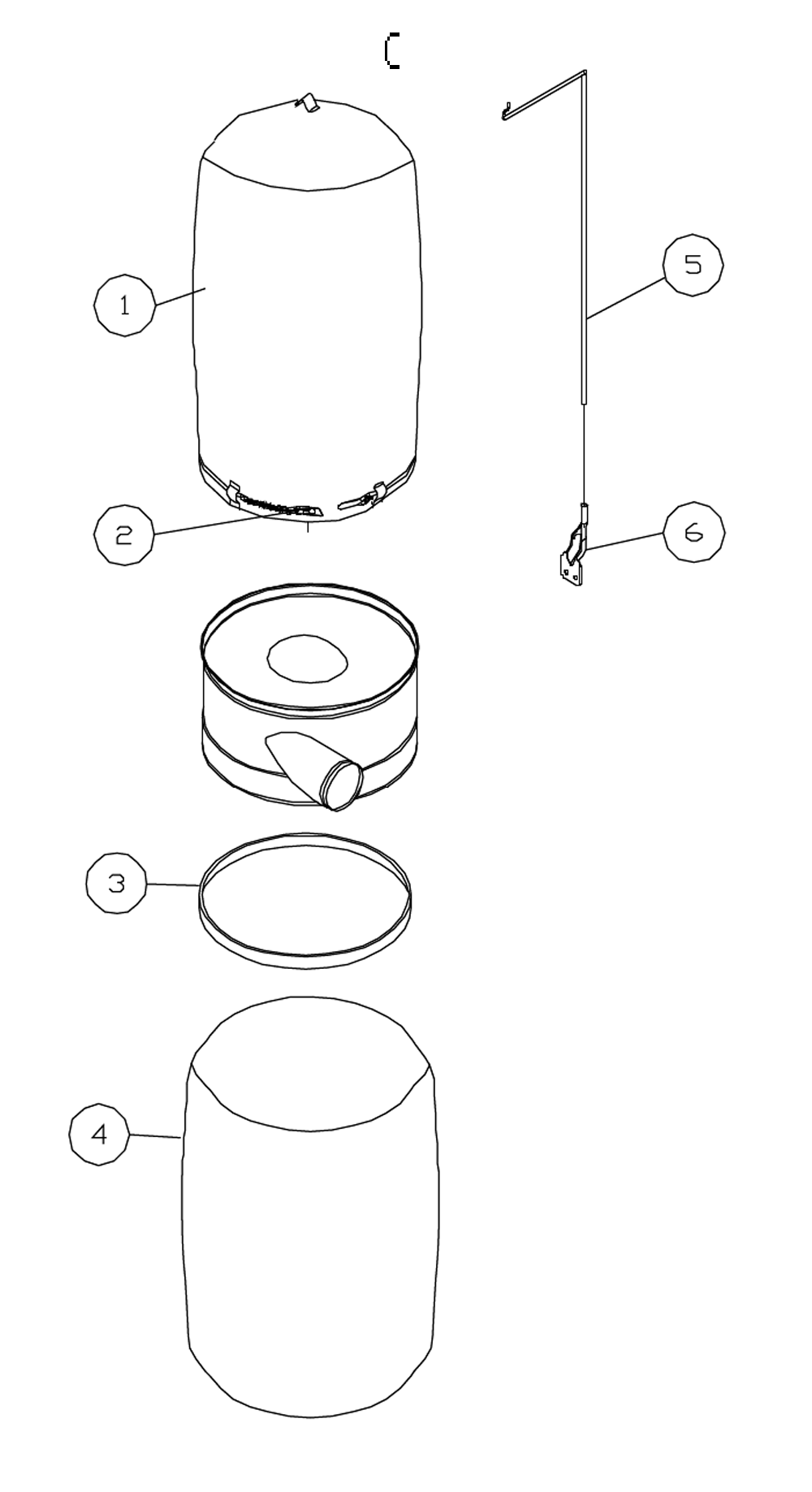 Fig-3 Diagram and Parts List for 708658K  Jet Dust Collector
