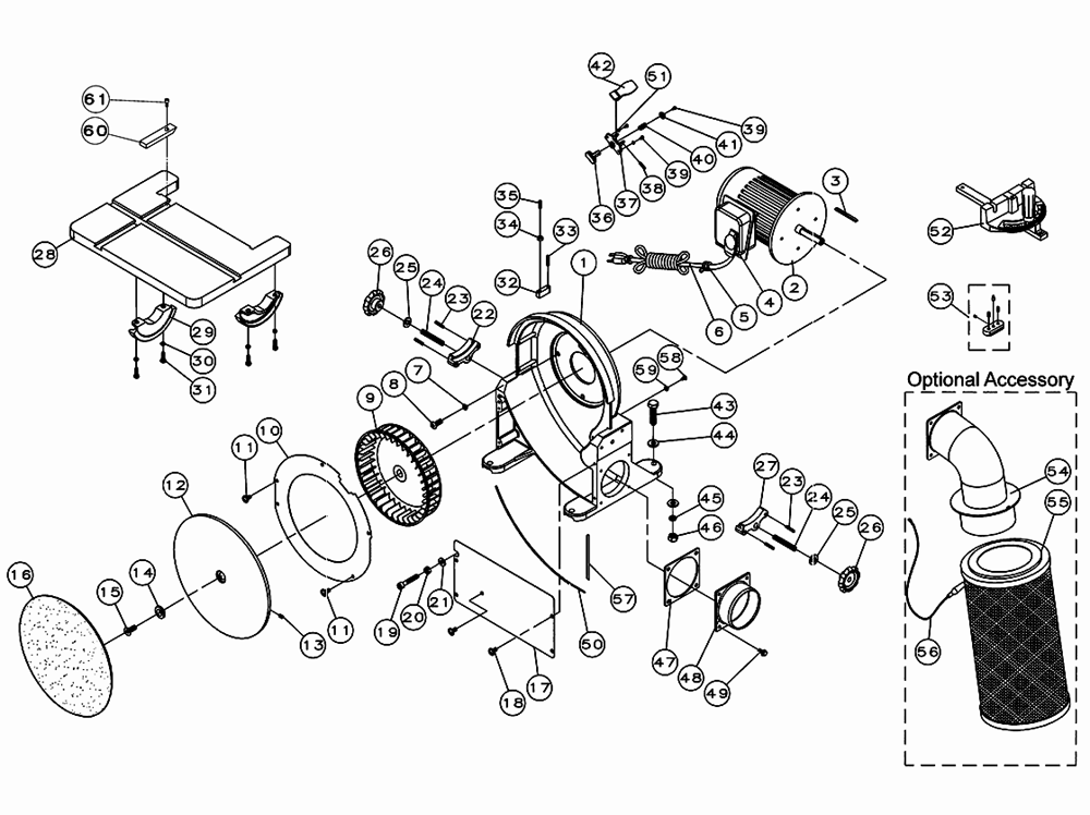Fig-0 Diagram and Parts List for 708433  Jet Sander Grinder