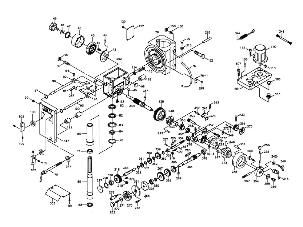 Fig-0 Diagram and Parts List for 354024  Jet Drill Press