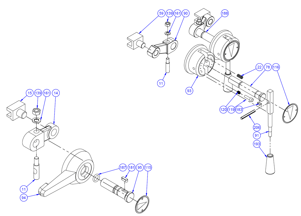 Fig-1 Diagram and Parts List for J-2360 354051 Jet Drill Press