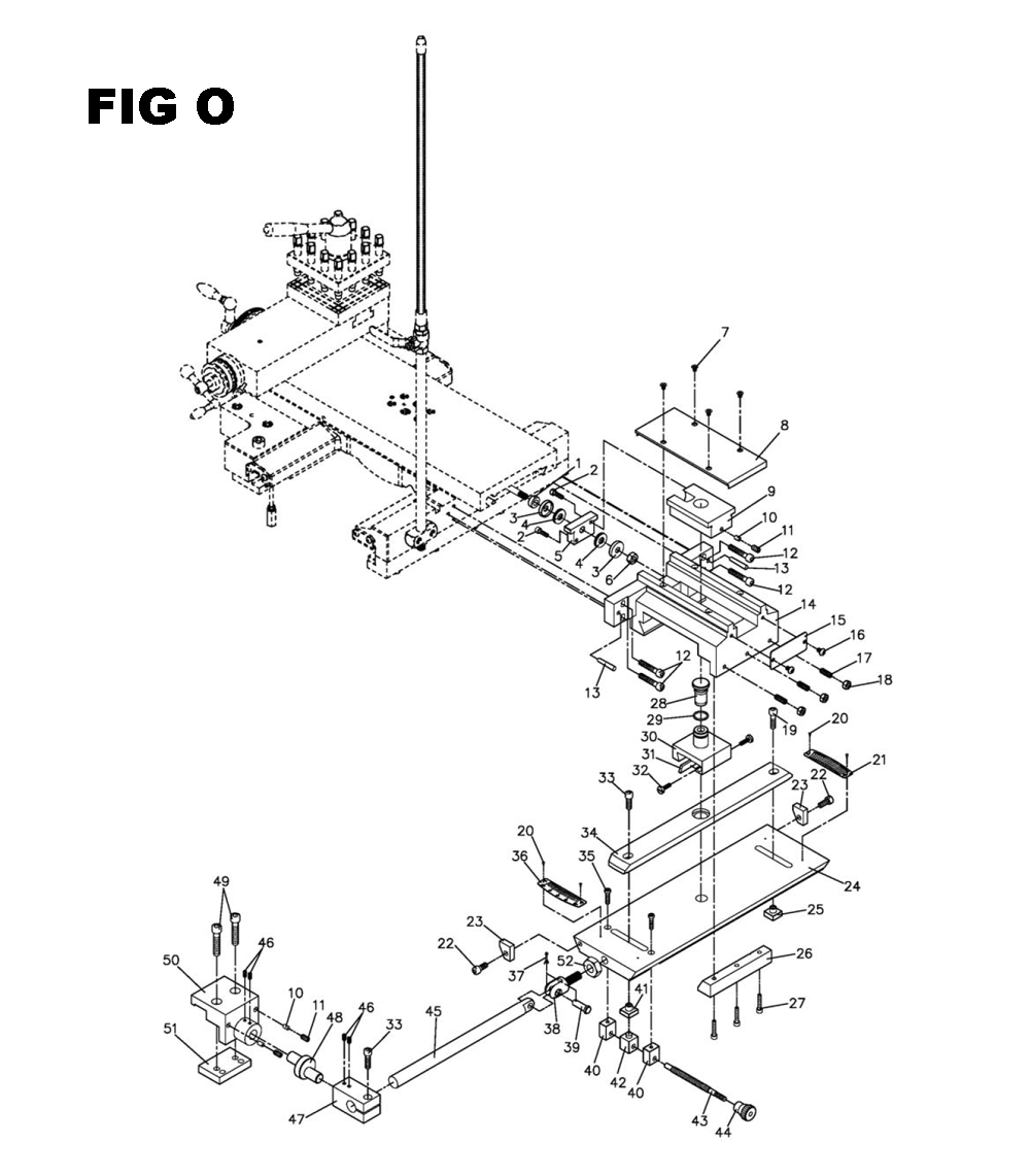 Fig-21 Diagram and Parts List for EGH-1760 892559 Jet Lathe