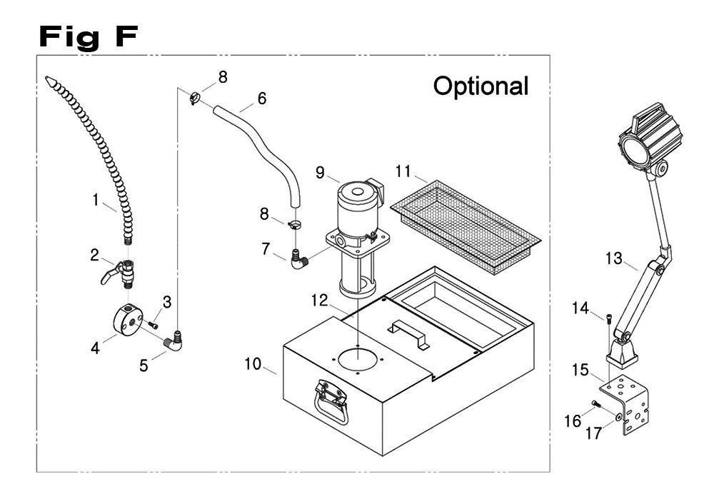 Fig-6 Diagram and Parts List for 698050  Jet Mill