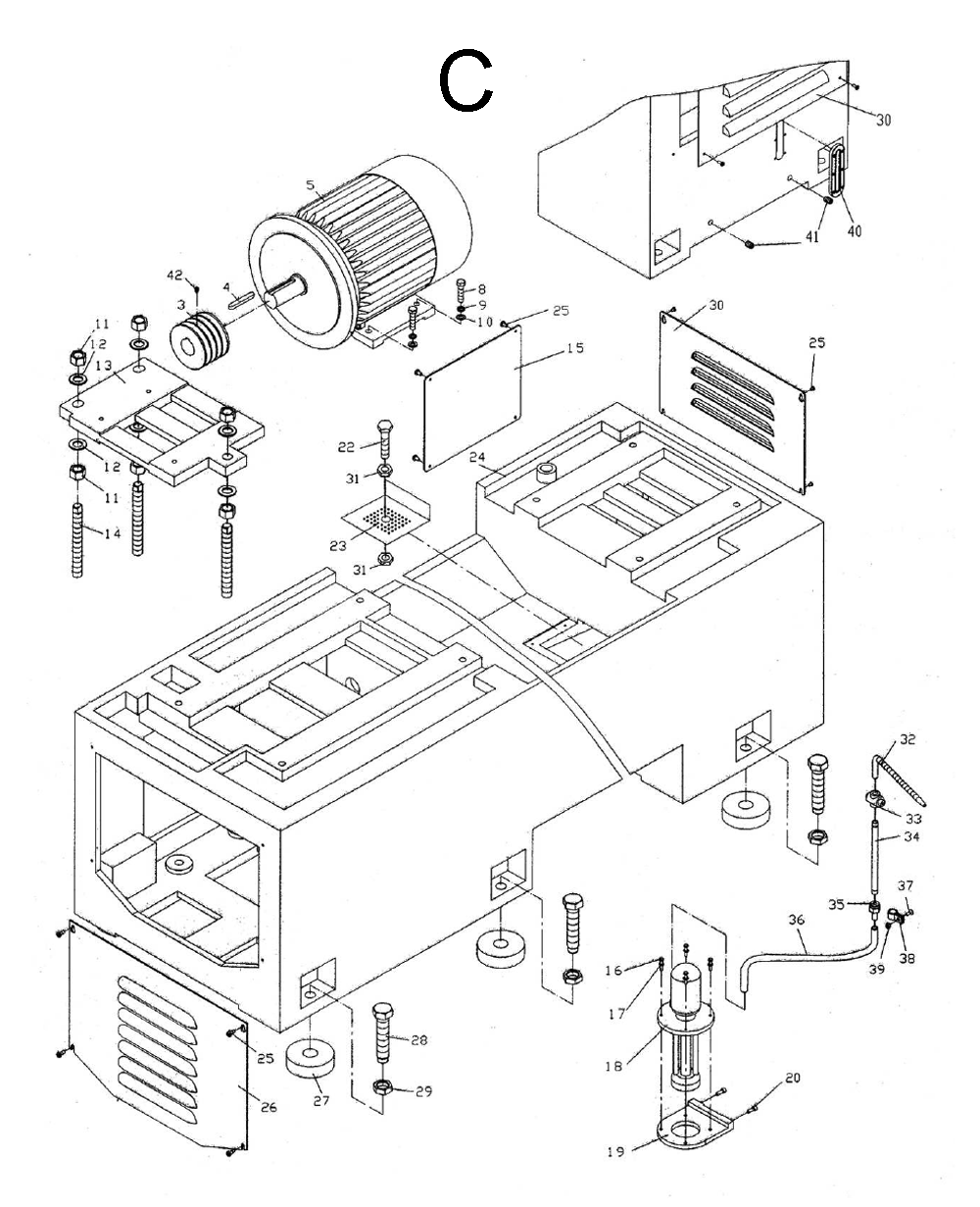 Fig-3 Diagram and Parts List for 320930  Jet Lathe