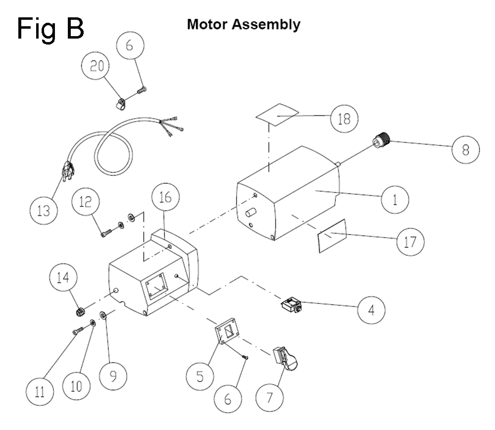 Fig-2 Diagram and Parts List for 722130  Jet Planer Jointer
