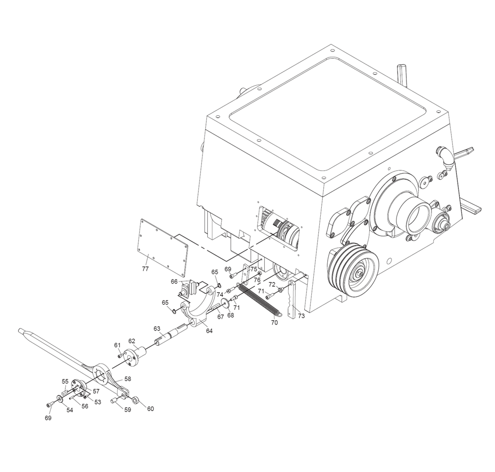 Fig-1 Diagram and Parts List for EGH-1880 892606 Jet Lathe