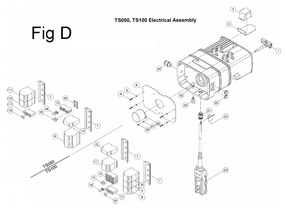 Fig-4 Diagram and Parts List for 140233K  Jet Hoist & Winch