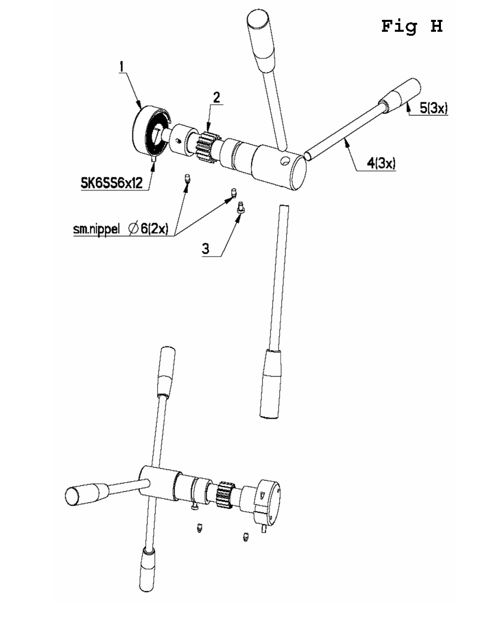 Fig-5 Diagram and Parts List for J-A2608-1 354027 Jet Drill Press