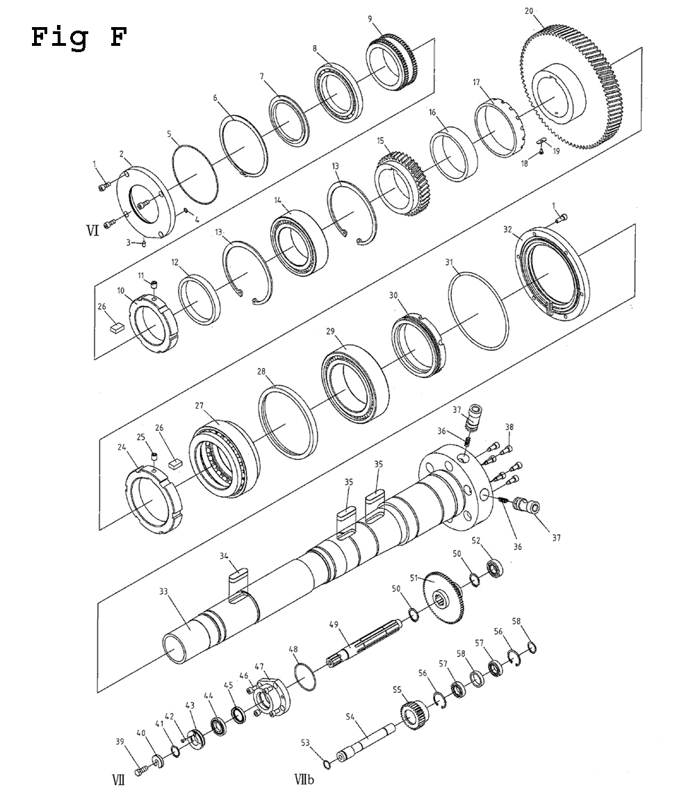 Fig-6 Diagram and Parts List for GH-26120ZH 321892 Jet Lathe